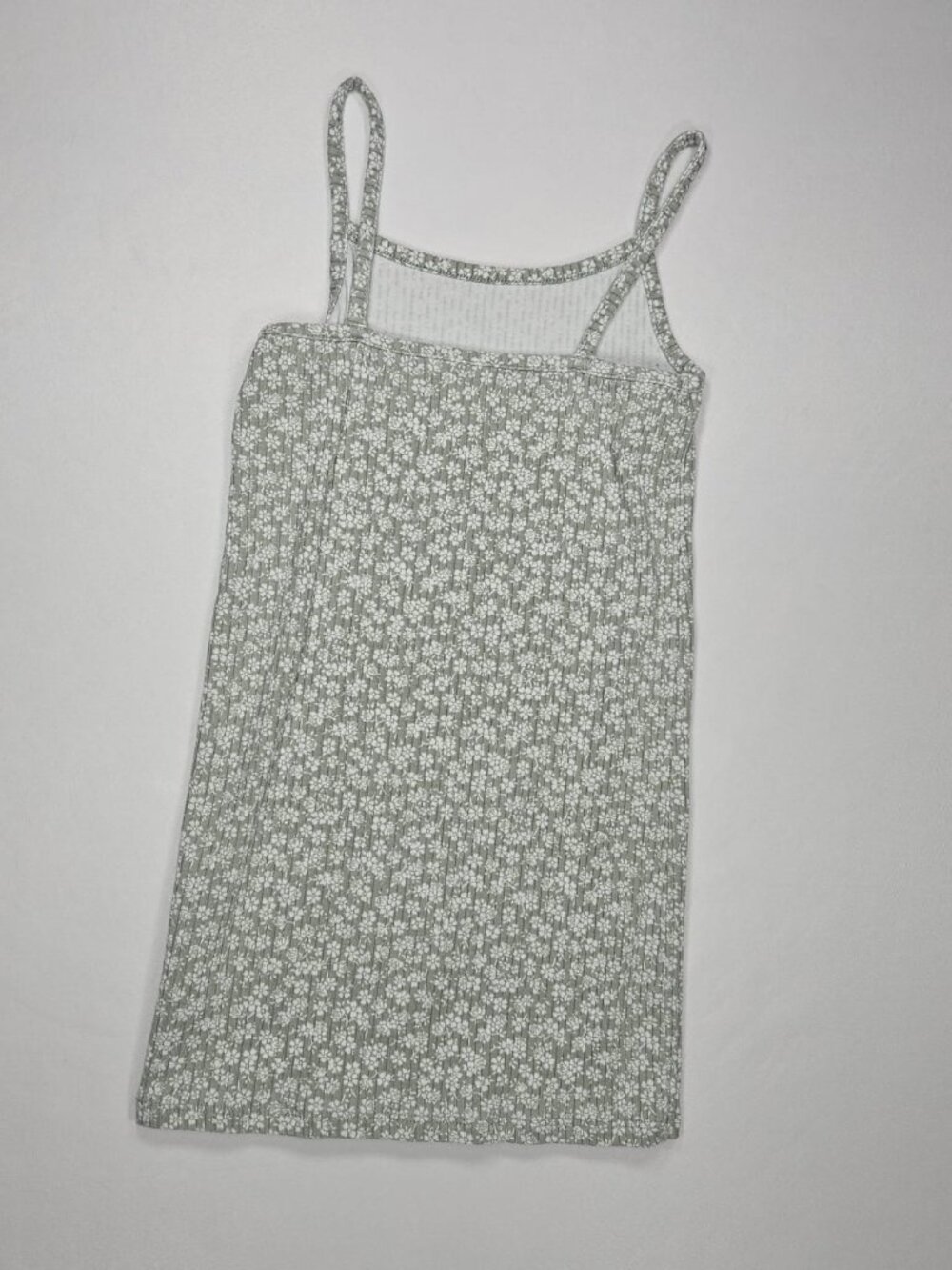 OshKosh B'gosh Girls 2pc Sage Green Floral Dress & Ribbed Cardigan Set Size 5 - Picture 4 of 5